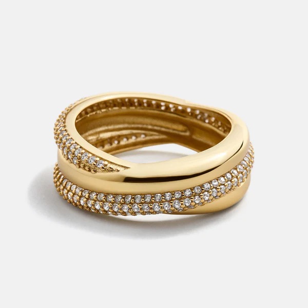 Nwtbaublebar Ramona 18k Gold Ring - Gold/ Pav - Size 8